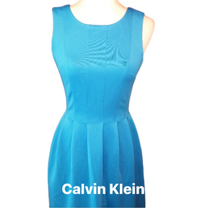 Calvin Klein Blue Sleeveless Dress